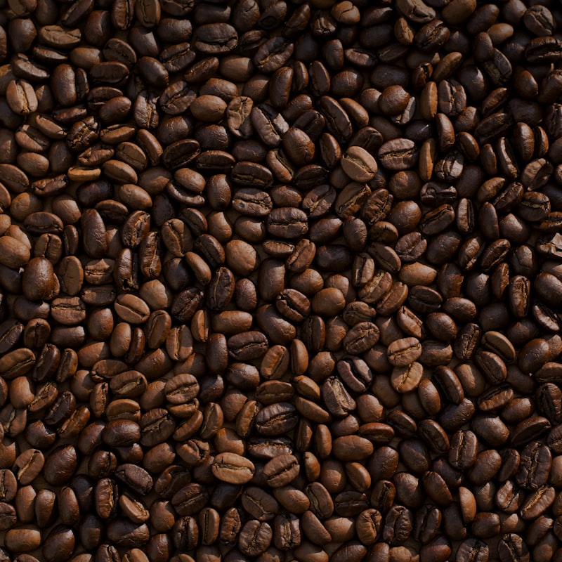 Freshly roasted coffee beans
